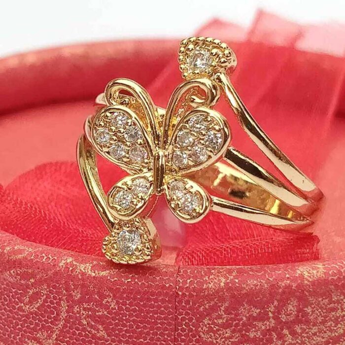 Butterfly Design Diamond Cut Women’s Finger Ring