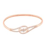 Women Rose Gold & White Brass Bracelet