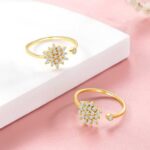 Gold-Plated & CZ Stone-Studded Toe Rings