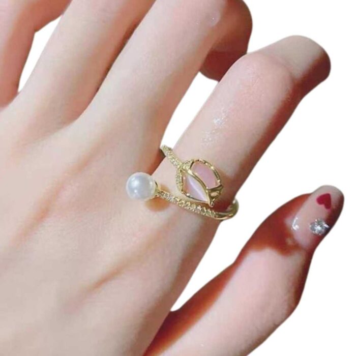 Tulip Flower Design Finger Ring