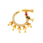 Gold-Plated & AD Stone Studded Nosepin