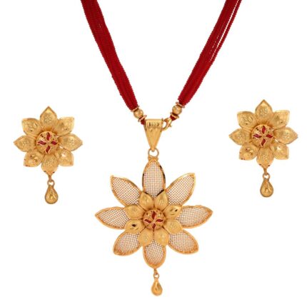 Flower Mina Pendant Set