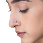 Sterling Silver Floral Nose Pin