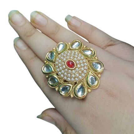 KUNDAN FINGER RING